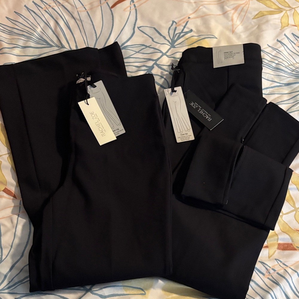 Rachel Zoe Black Tailored Dress Trousers.  Set of two